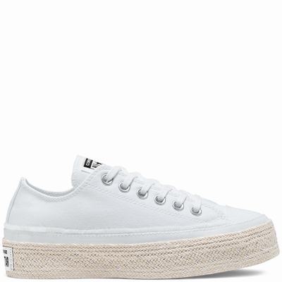 Női Converse Trail to Cove Espadrille Chuck Taylor All Star Tornacipő CO1286035 Fehér/Fekete